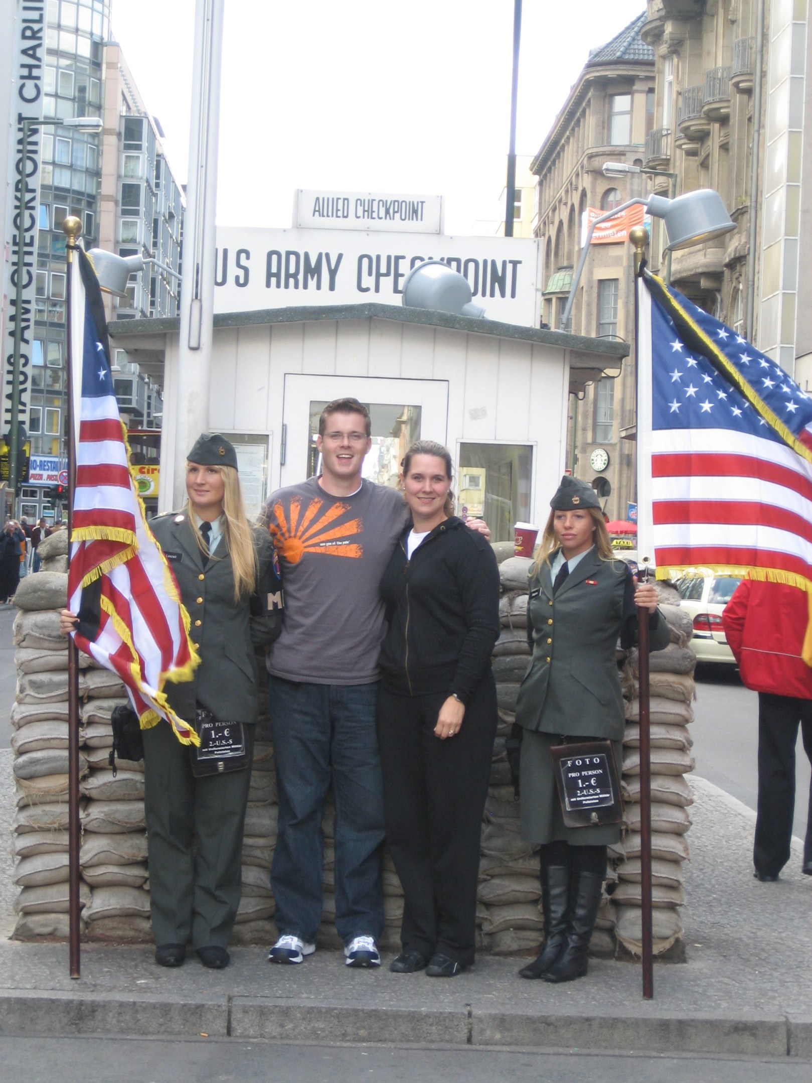 At CheckPoint Charley in Berlin