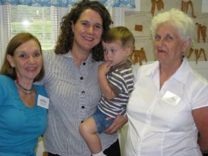 Ellis with Mommy, and his Teachers